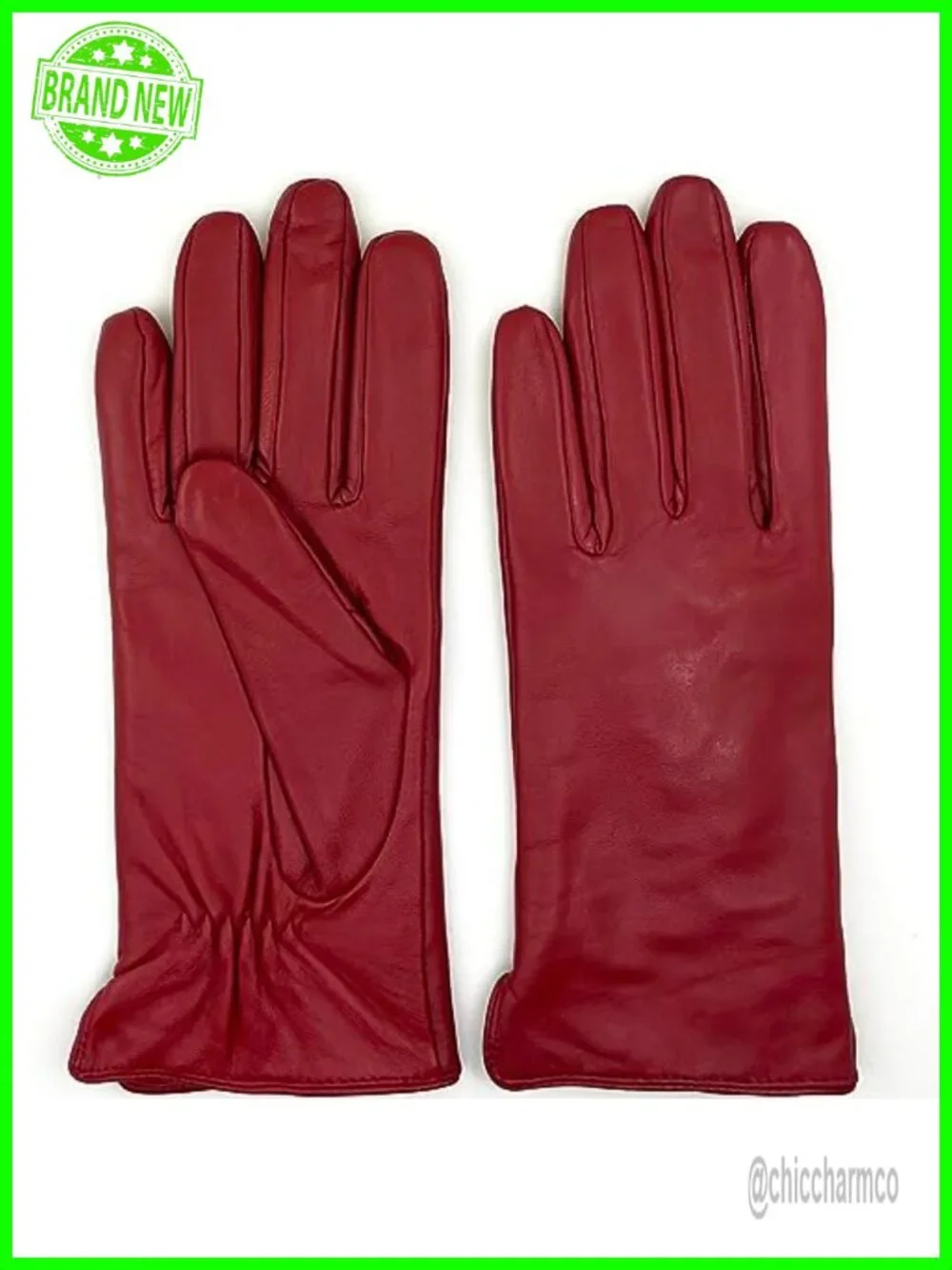 Genuine Lambskin Leather Touchscreen Winter Driving Gloves Cashmere Lined